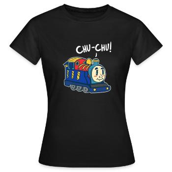 Train - Women's T-Shirt - black - Front - AI Model Female 172 dark (172cm)