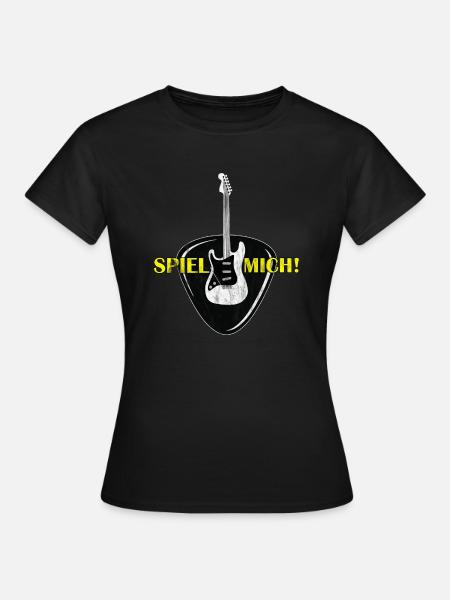 Gitarre, spiel mich! - Frauen T-Shirt - Schwarz