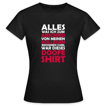 Farewell gift colleagues - gift for colleagues - Women's T-Shirt - black - Front - AI Model Female 172 dark (172cm)
