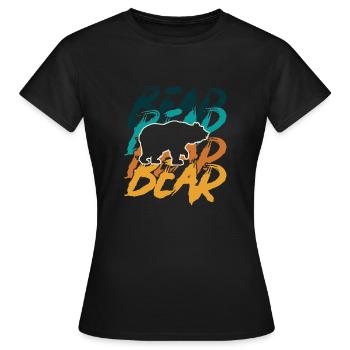 Bär Bären - Frauen T-Shirt - Schwarz - Vorne - AI Model Female 172 dark (172cm)