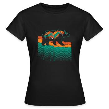 Bär Bären - Frauen T-Shirt - Schwarz - Vorne - AI Model Female 172 dark (172cm)