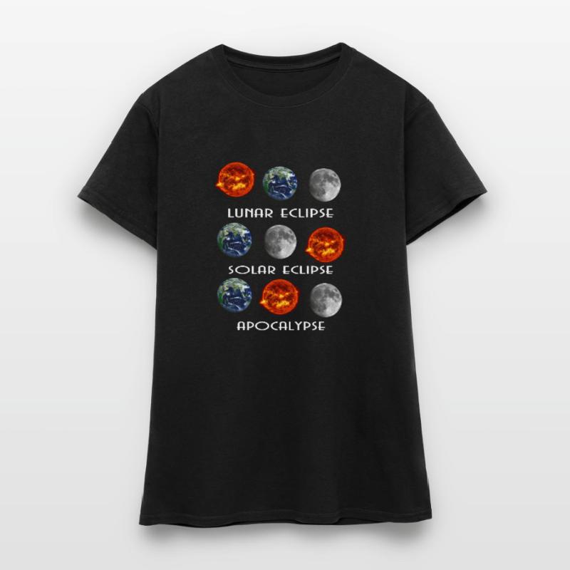 Eclipse Lunaire Eclipse Solaire Apocalypse T-shirt Femme