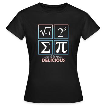And It Was Delicious - Women's T-Shirt - black - Front - AI Model Female 172 dark (172cm)