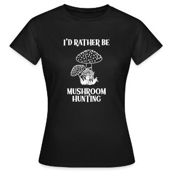Champignon - cueilleur de champignons - mycologue - champignons - disant - T-shirt Femme - noir - Devant - AI Model Female 172 dark (172cm)