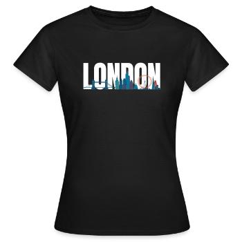 London Skyline UK England Tower Bridge Geschenk - Frauen T-Shirt - Schwarz - Vorne - AI Model Female 172 dark (172cm)