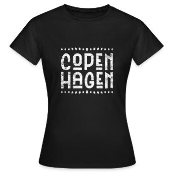 Copenhague - T-shirt Femme - noir - Devant - AI Model Female 172 dark (172cm)
