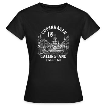 Copenhague - T-shirt Femme - noir - Devant - AI Model Female 172 dark (172cm)