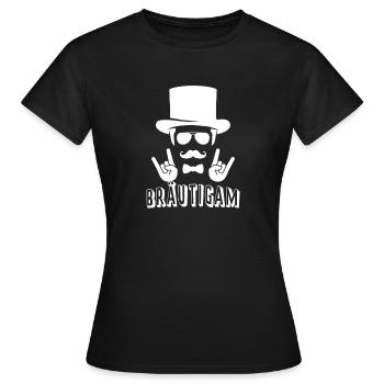 JGA Bräutigam Junggesellinnenabschied Rock T-Shirt - Frauen T-Shirt - Schwarz - Vorne - AI Model Female 172 dark (172cm)
