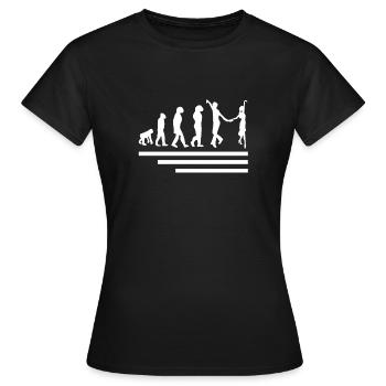 Ballroom Dancing Evolution - Frauen T-Shirt - Schwarz - Vorne - AI Model Female 172 dark (172cm)