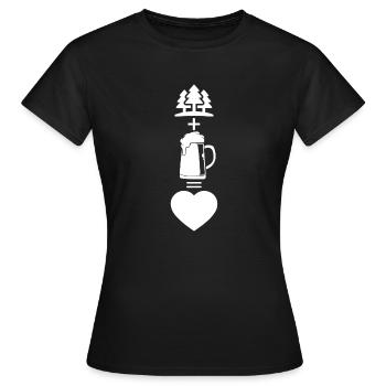 CADEAU EN BOIS EN BOIS - T-shirt Femme - noir - Devant - AI Model Female 172 dark (172cm)