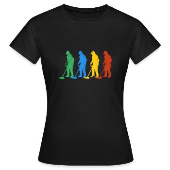 Détecteur de métaux pods chasse au trésor sonde trésor - T-shirt Femme - noir - Devant - AI Model Female 172 dark (172cm)