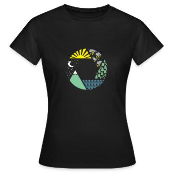 Aperture Science Nature Geek Gift - Women's T-Shirt - black - Front - AI Model Female 172 dark (172cm)