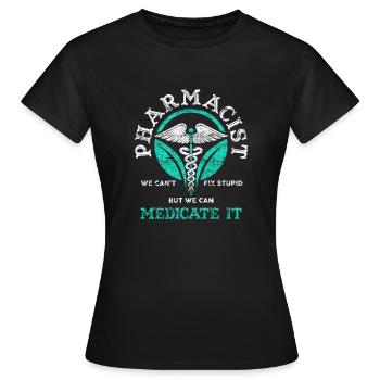 Pharmacie Pharmacie - T-shirt Femme - noir - Devant - AI Model Female 172 dark (172cm)