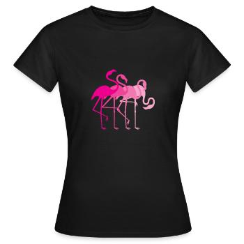 Flamingo Flamingos - T-shirt Femme - noir - Devant - AI Model Female 172 dark (172cm)