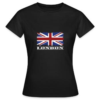 London Union Jack Great Britain Brexit Gift - Women's T-Shirt - black - Front - AI Model Female 172 dark (172cm)