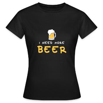 Beer - Frauen T-Shirt - Schwarz - Vorne - AI Model Female 172 dark (172cm)