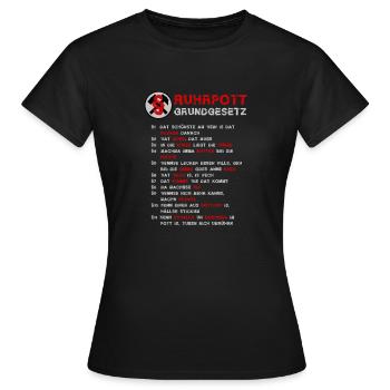 Ruhrpott Grundgesetz - Frauen T-Shirt - Schwarz - Vorne - AI Model Female 172 dark (172cm)