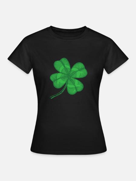 Kleeblatt - Frauen T-Shirt - Schwarz