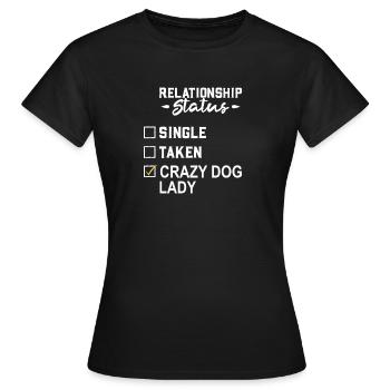Drôle Chien Dire Crazy Dog Lady Gift - T-shirt Femme - noir - Devant - AI Model Female 172 dark (172cm)