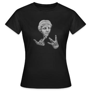 Statue Streetwear - T-shirt Femme - noir - Devant - AI Model Female 172 dark (172cm)