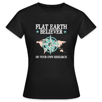 Terre plate Terre plate - T-shirt Femme - noir - Devant - AI Model Female 172 dark (172cm)