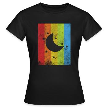 Regenbogenfahne - Frauen T-Shirt - Schwarz - Vorne - AI Model Female 172 dark (172cm)