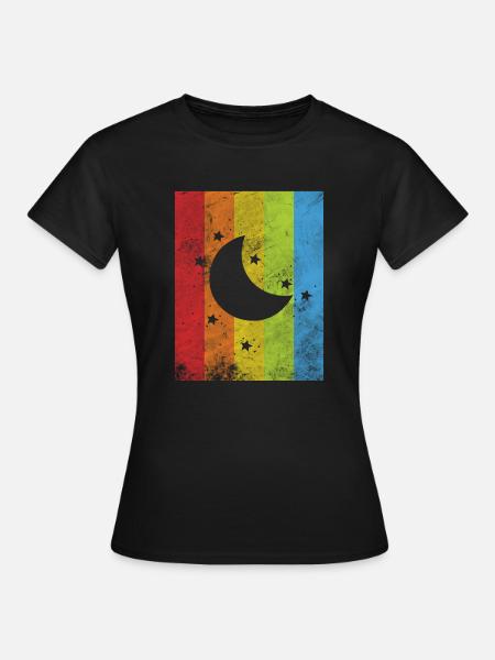 Regenbogenfahne - Frauen T-Shirt - Schwarz