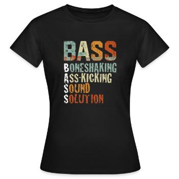 BASS Definition Gift pour le bassiste - T-shirt Femme - noir - Devant - AI Model Female 172 dark (172cm)