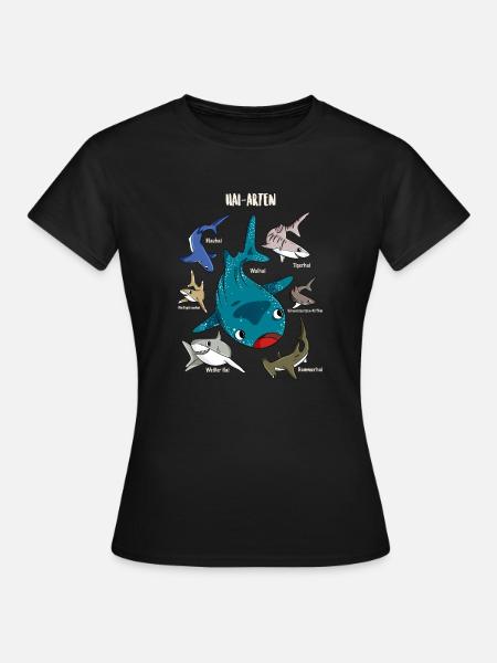 Shark boy shark species biology - Women's T-Shirt - black