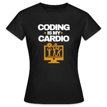 Développeur de logiciels - T-shirt Femme - noir - Devant - AI Model Female 172 dark (172cm)