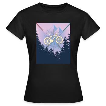 Fahrrad Mountainbike Zweirad Bike Bicycle Geschenk - Frauen T-Shirt - Schwarz - Vorne - AI Model Female 172 dark (172cm)