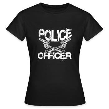 Police de police - T-shirt Femme - noir - Devant - AI Model Female 172 dark (172cm)