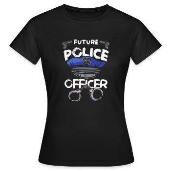 Police de police - T-shirt Femme - noir - Devant - AI Model Female 172 dark (172cm)
