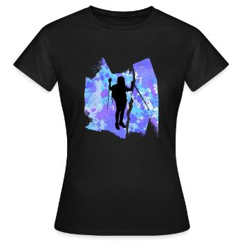 Randonnée Randonnée Wanderlust Randonneur T-shirt - T-shirt Femme - noir - Devant - AI Model Female 172 dark (172cm)