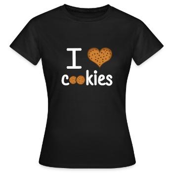 Keks - Frauen T-Shirt - Schwarz - Vorne - AI Model Female 172 dark (172cm)