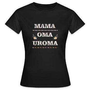 Mama Oma Uroma Jackpot - Frauen T-Shirt - Schwarz - Vorne - AI Model Female 172 dark (172cm)