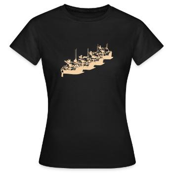 Tiananmen Tank Man - Frauen T-Shirt - Schwarz - Vorne - AI Model Female 172 dark (172cm)