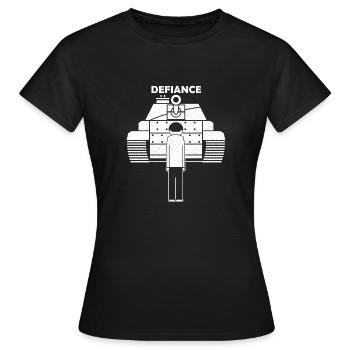 Tank Man Defiance Tiananmen Square Protest - Frauen T-Shirt - Schwarz - Vorne - AI Model Female 172 dark (172cm)