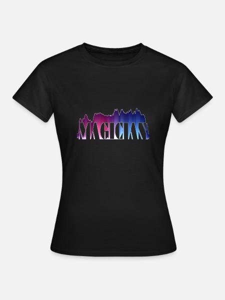 Magician Zauberer - Frauen T-Shirt - Schwarz