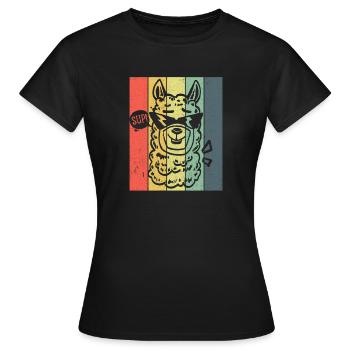 SUPer Cool Lama T-Shirt - T-shirt Femme - noir - Devant - AI Model Female 172 dark (172cm)
