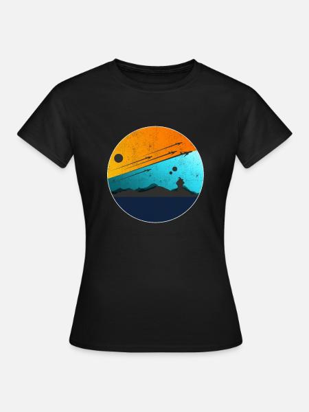 Space View Shuttle Pilot Science Fiction - Frauen T-Shirt - Schwarz