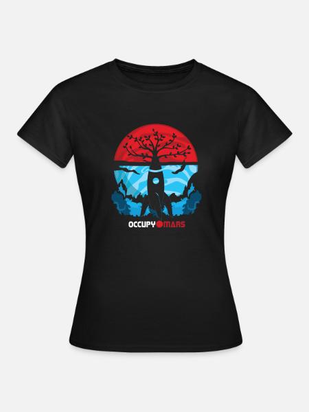 Occuper la planète pour la culture des plantes Mars Rekete - Dame-T-shirt - sort