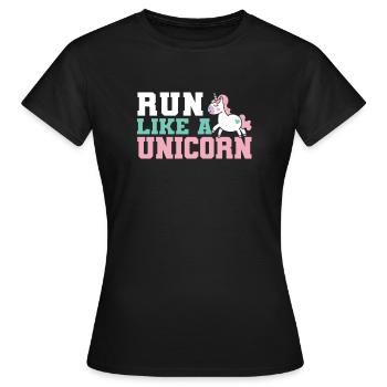 Un cadeau de course jogging coureur jogging licorne - T-shirt Femme - noir - Devant - AI Model Female 172 dark (172cm)