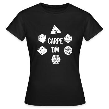 Guerilla-T-Stücke Carpe DM Shirt Lustiges Carpe Diem - Frauen T-Shirt - Schwarz - Vorne - AI Model Female 172 dark (172cm)
