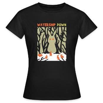 Watership Down - Frauen T-Shirt - Schwarz - Vorne - AI Model Female 172 dark (172cm)