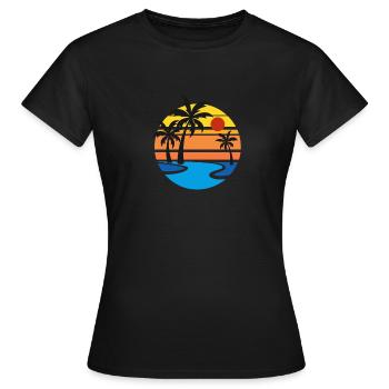 Palm beach - T-shirt Femme - noir - Devant - AI Model Female 172 dark (172cm)