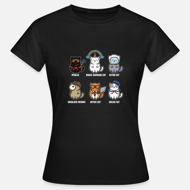 Different cats - Women's T-Shirt - black