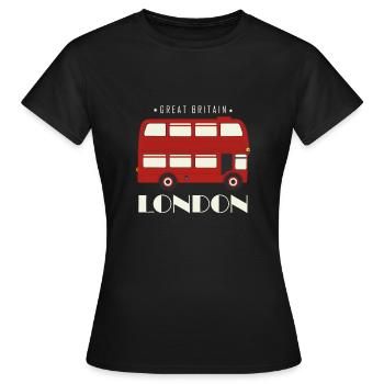 London - Frauen T-Shirt - Schwarz - Vorne - AI Model Female 172 dark (172cm)