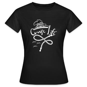 Cruise - Sea Travel - Cruise - Dew - Wave - Women's T-Shirt - black - Front - AI Model Female 172 dark (172cm)