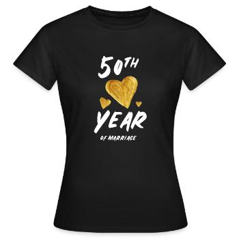Mariage d'or - T-shirt Femme - noir - Devant - AI Model Female 172 dark (172cm)